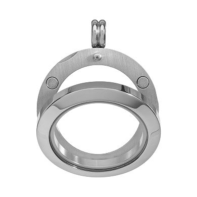 Blue La Rue Stainless Steel 1-in. Round Locket