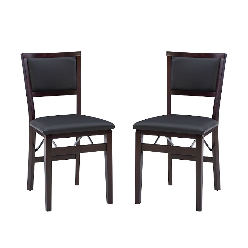 Folding Chair: Linon Keira Padded Back Folding Chair - Set of 2