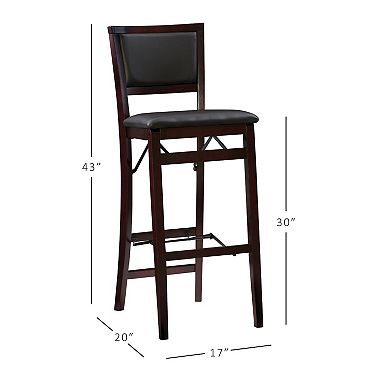 Linon Keira Folding Bar Chair