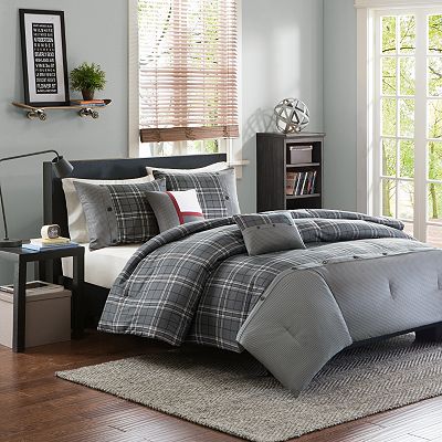 Boys plaid comforter sales