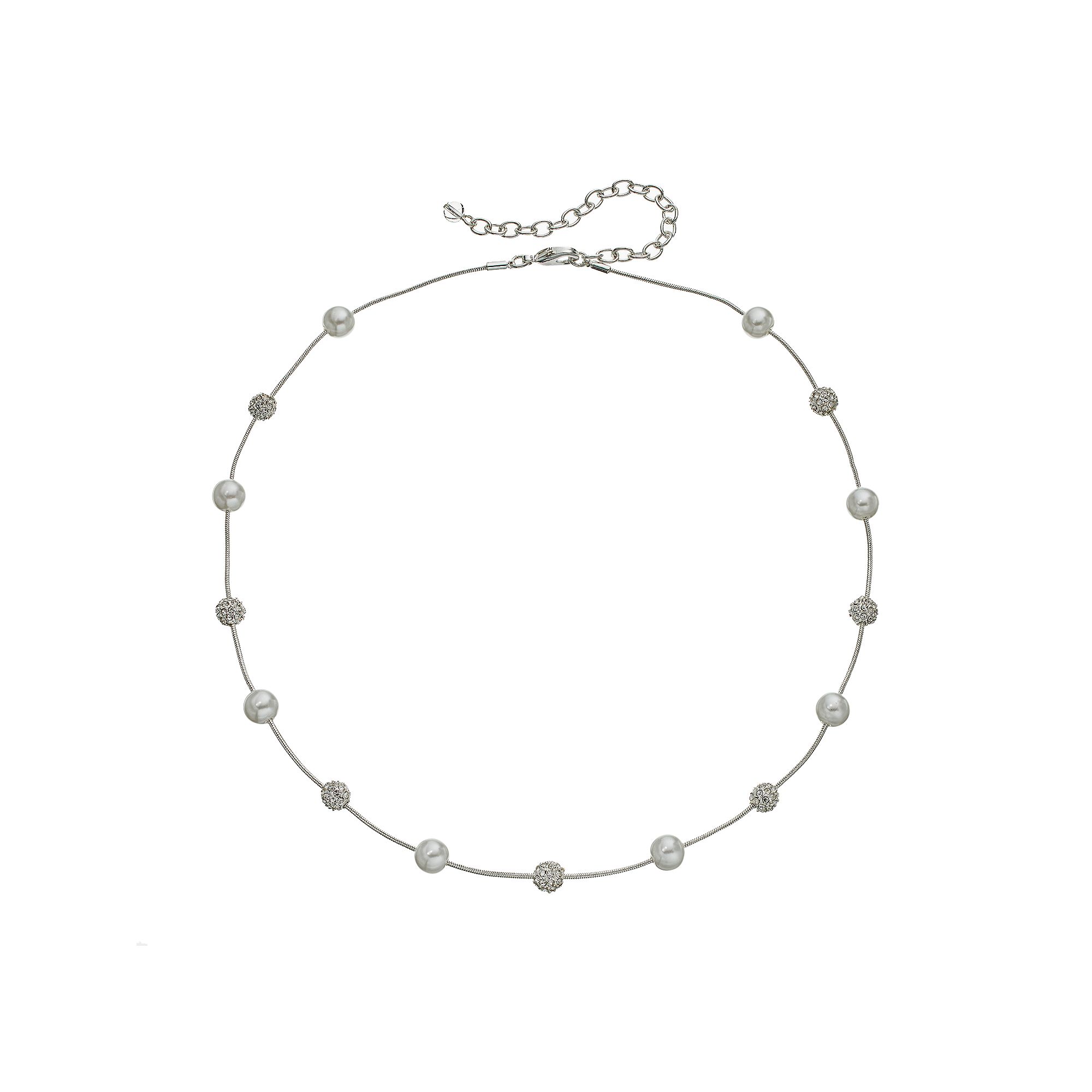 Napier Station Necklace, Womens, White