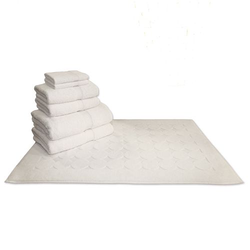 Linum Home Textiles Terry 7-pc. Bath Towel & Geometric ...