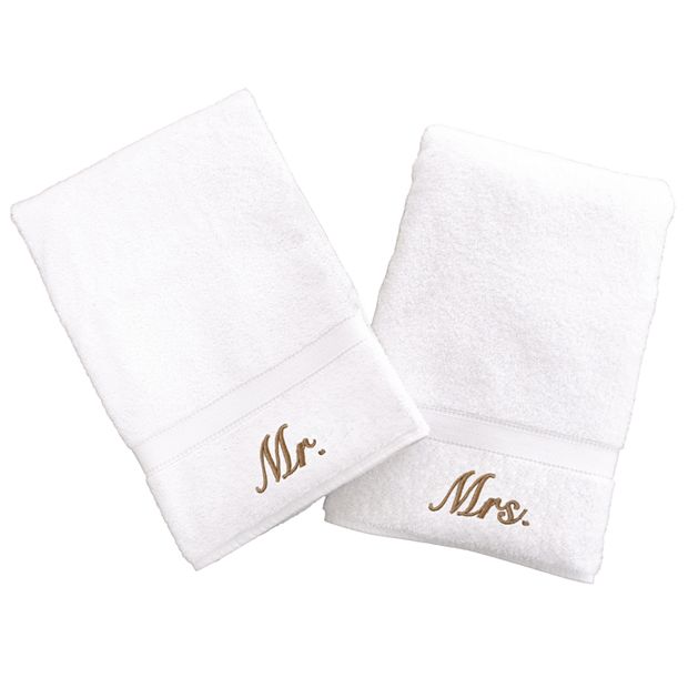 Mr & 2024 mrs towel set