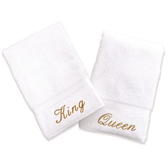 Linum Home Textiles Terry 2 pk ''King'' & ''Queen'' Hand Towels
