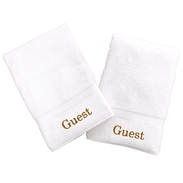 Linum Home Textiles Terry 2-pk. ''Guest'' Hand Towels