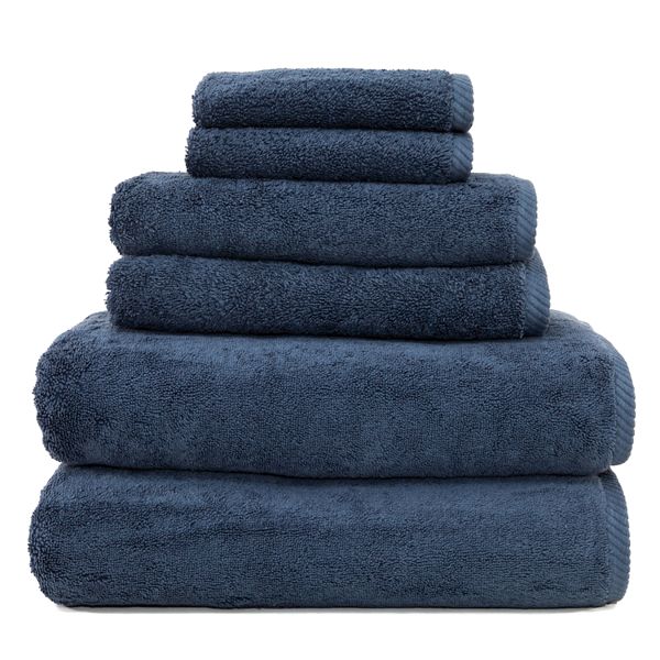 Linum Home Textiles Soft Twist Turkish Cotton 3 Piece Towel Set, Blue