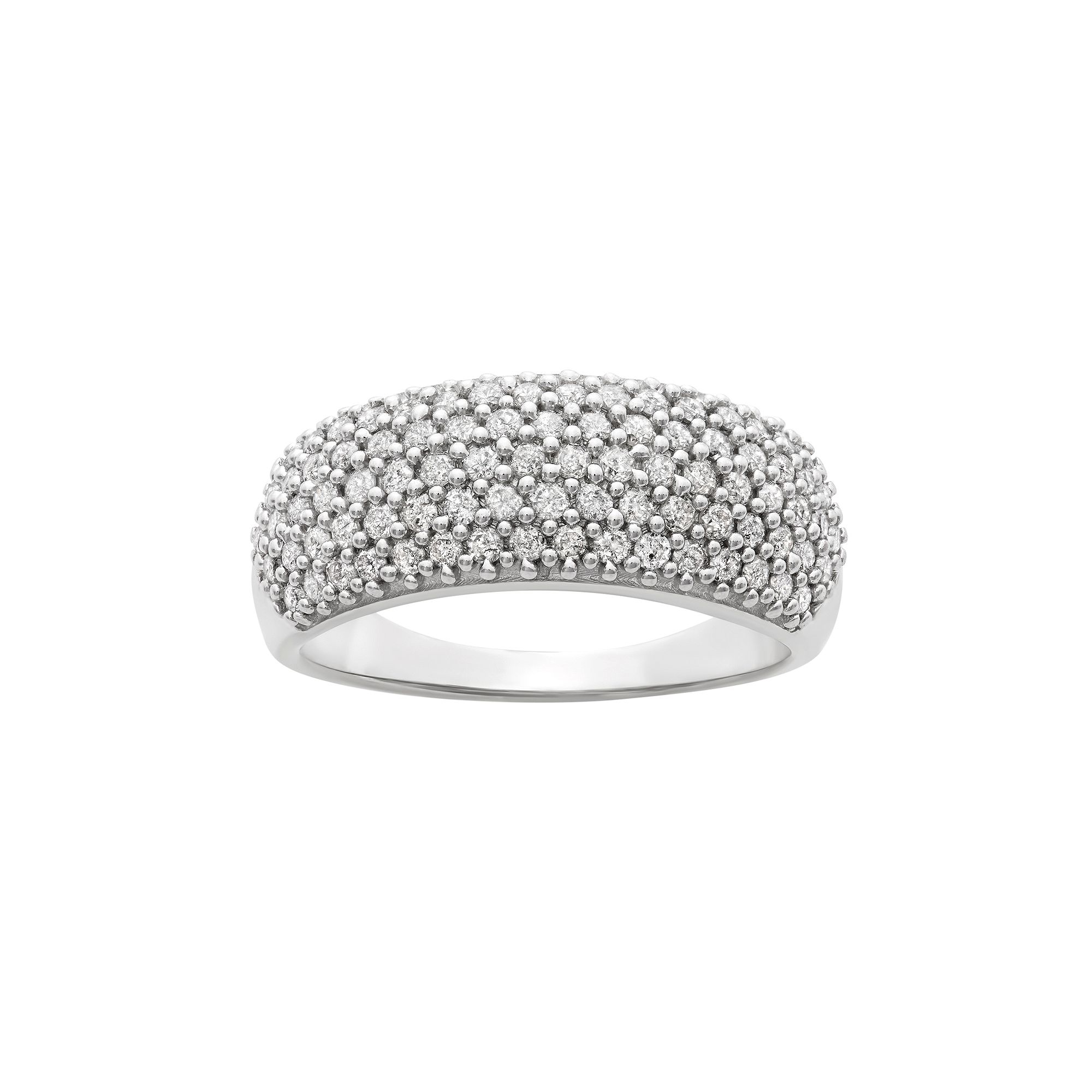 Jewelexcess 1 Carat T. W. Diamond Sterling Silver Ring, Womens, Size: 6, W