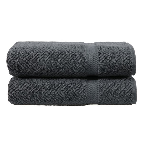 Linum Home Textiles Herringbone 2pk. Bath Towels