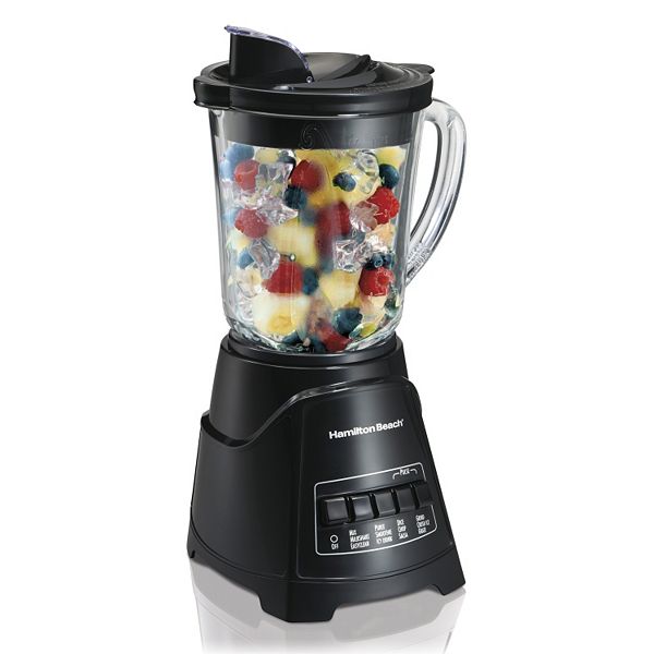 Hamilton Beach Power Elite Blender with 12 Functions for Puree, Ice Crush,  Shakes and Smoothies and 40oz BPA Free Glass Jar, Black and Stainless Steel  (58148A) 