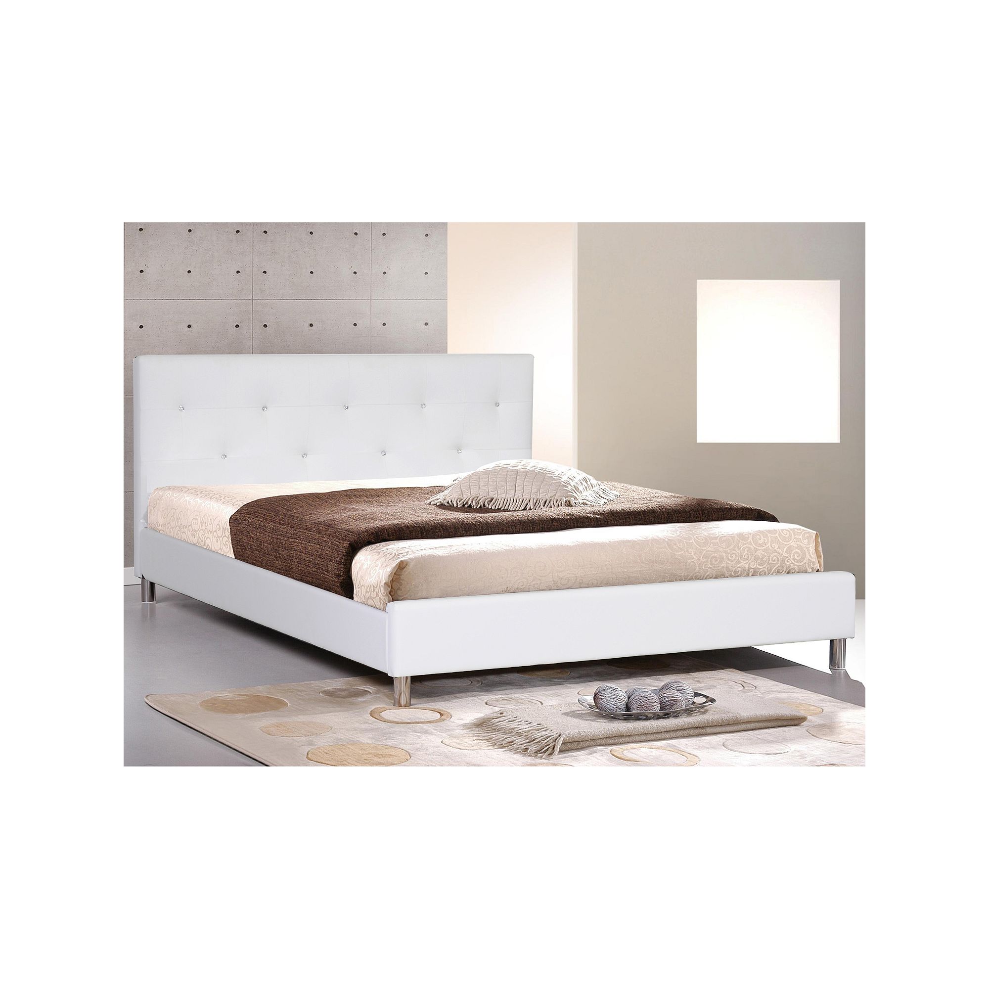 Baxton Studio Barbara Bed - Queen, White