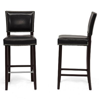 Baxton Studio 2-piece Aries Bar Stool Set