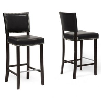 Baxton Studio 2 pc Aries Bar Stool Set