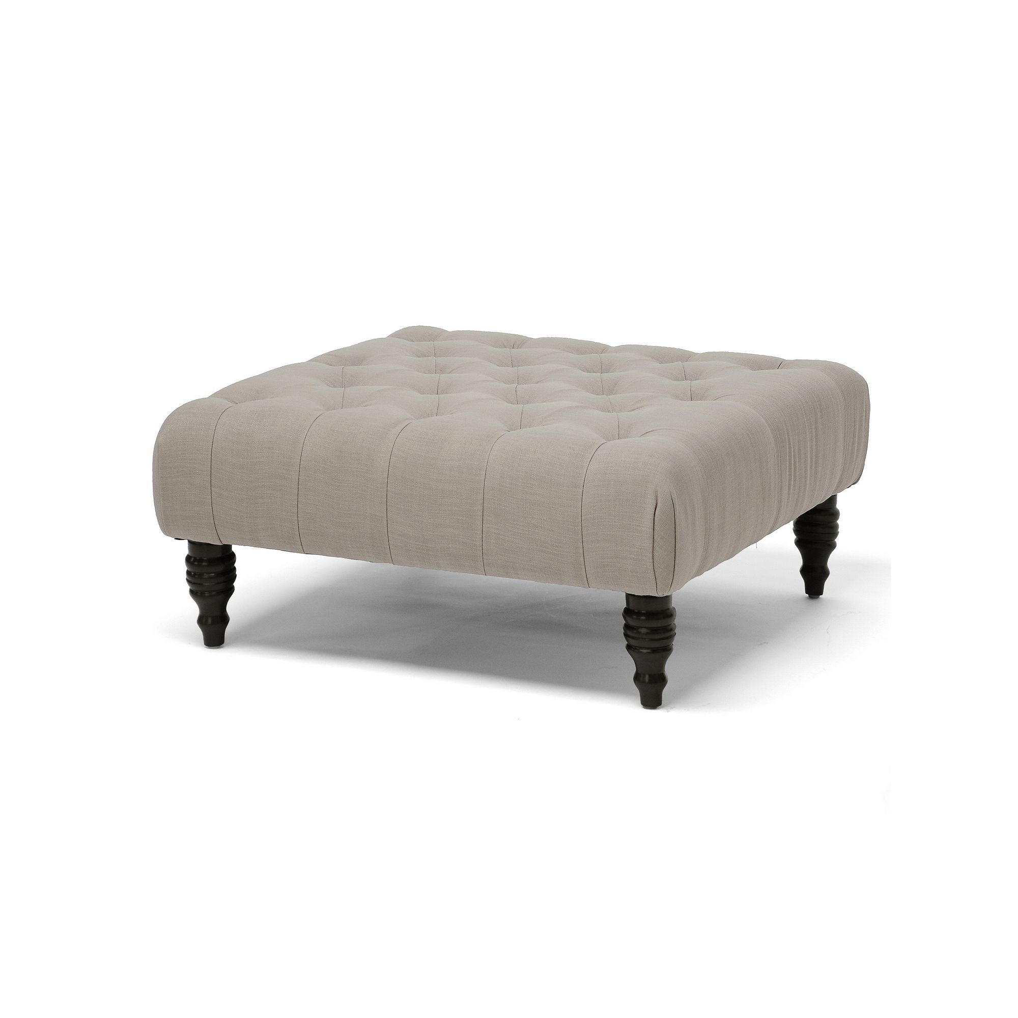 Baxton Studio Keswick Ottoman, Beige