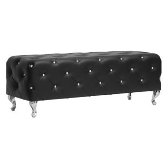 Baxton Studio Stella Crystal Tufted Bench