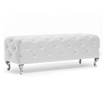 Baxton Studio Stella Crystal Tufted Bench