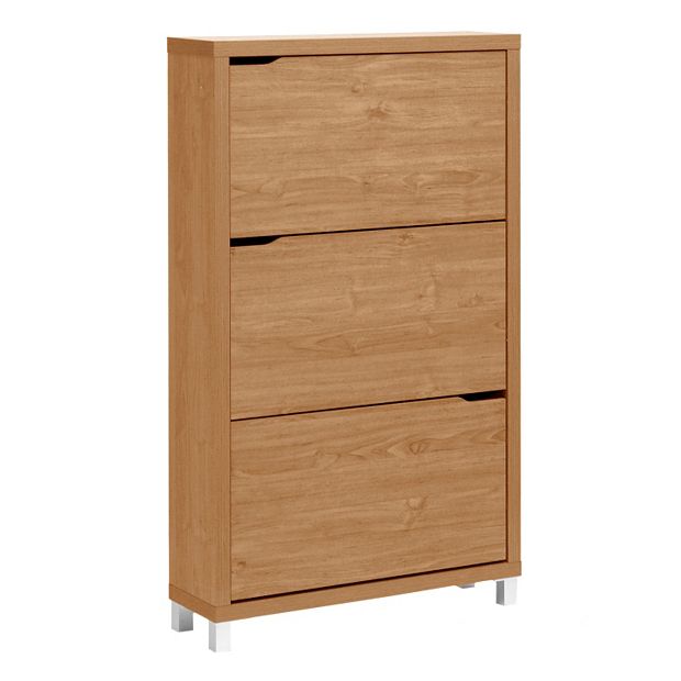 Simms 2 Drawer Modern Shoe Cabinet White - Baxton Studio : Target