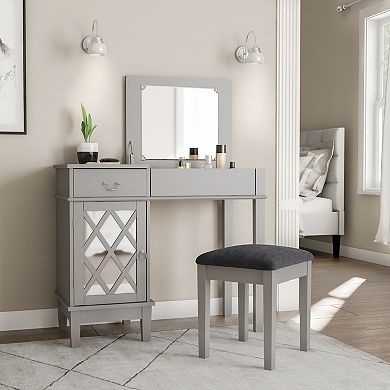 Linon Lattice 2-piece Vanity Set