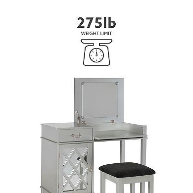Linon Lattice 2-piece Vanity Set