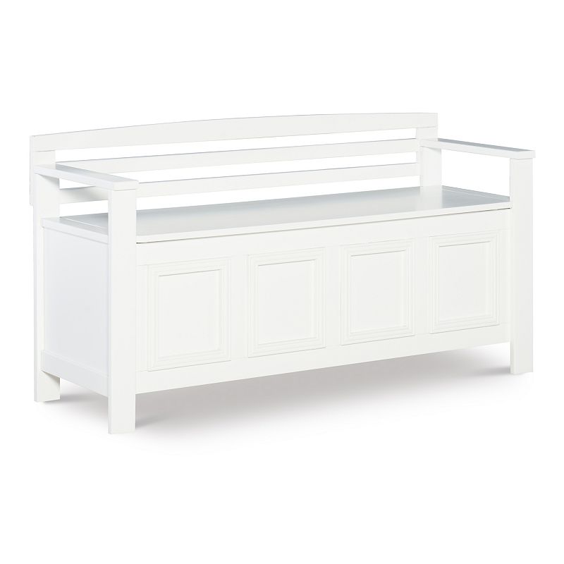 Linon Laredo Storage Bench, White, Furniture