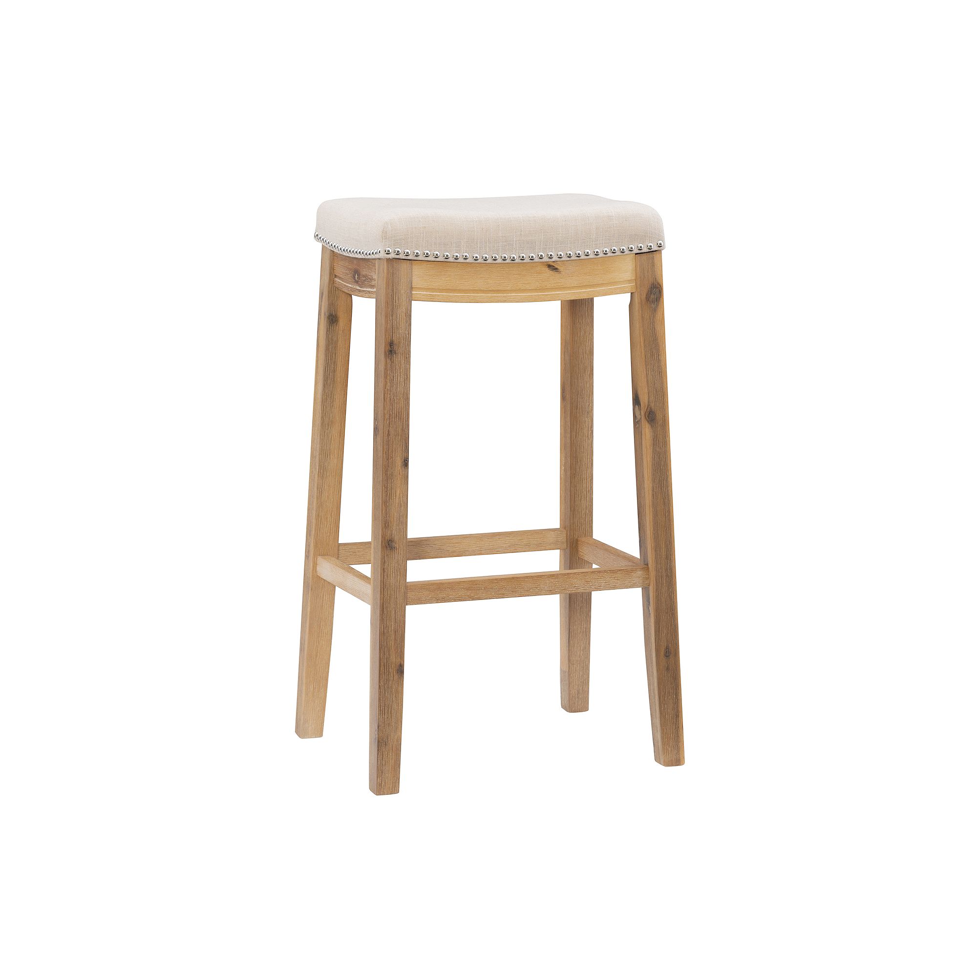 Linon Claridge Bar Stool, Beige