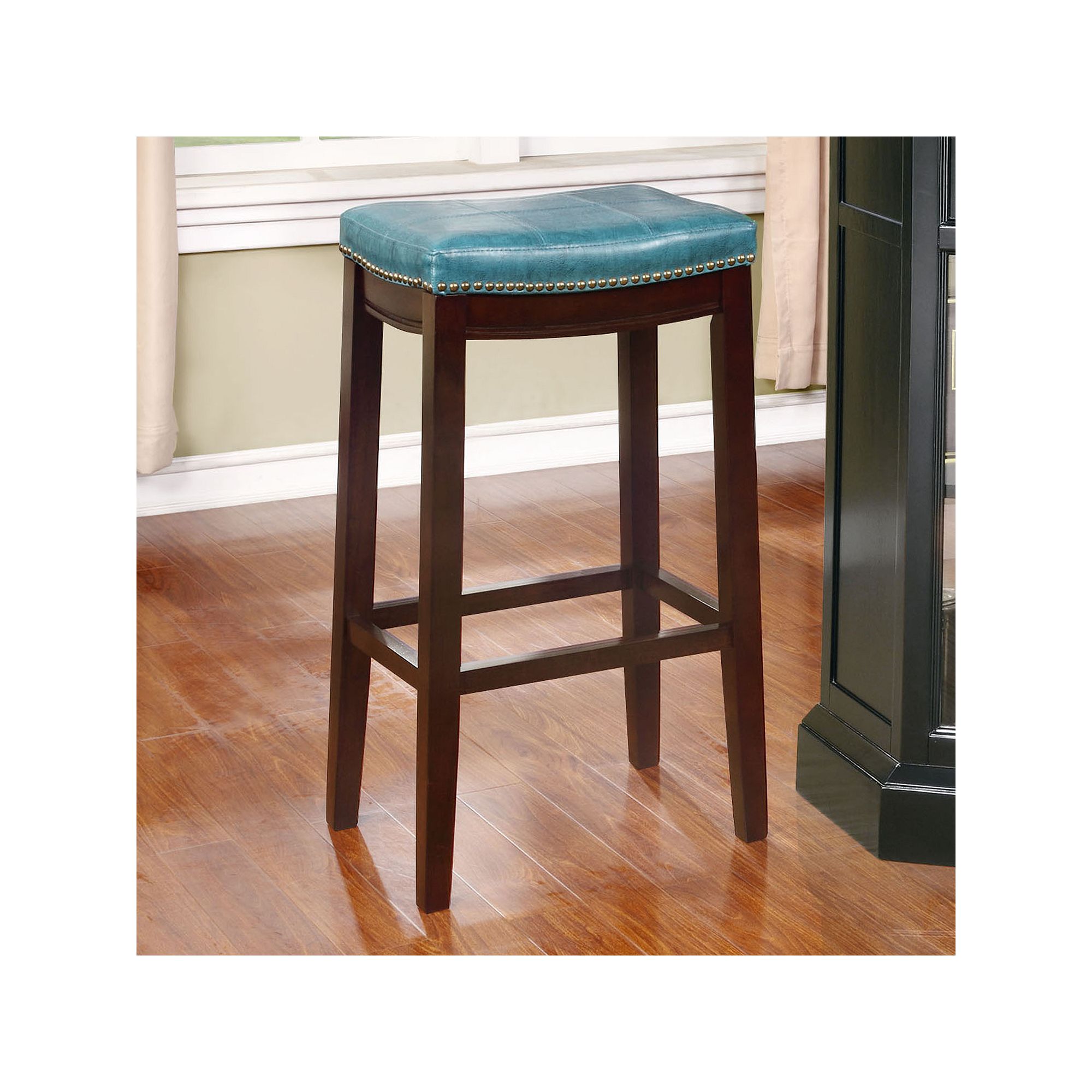 Linon Claridge Bar Stool, Blue
