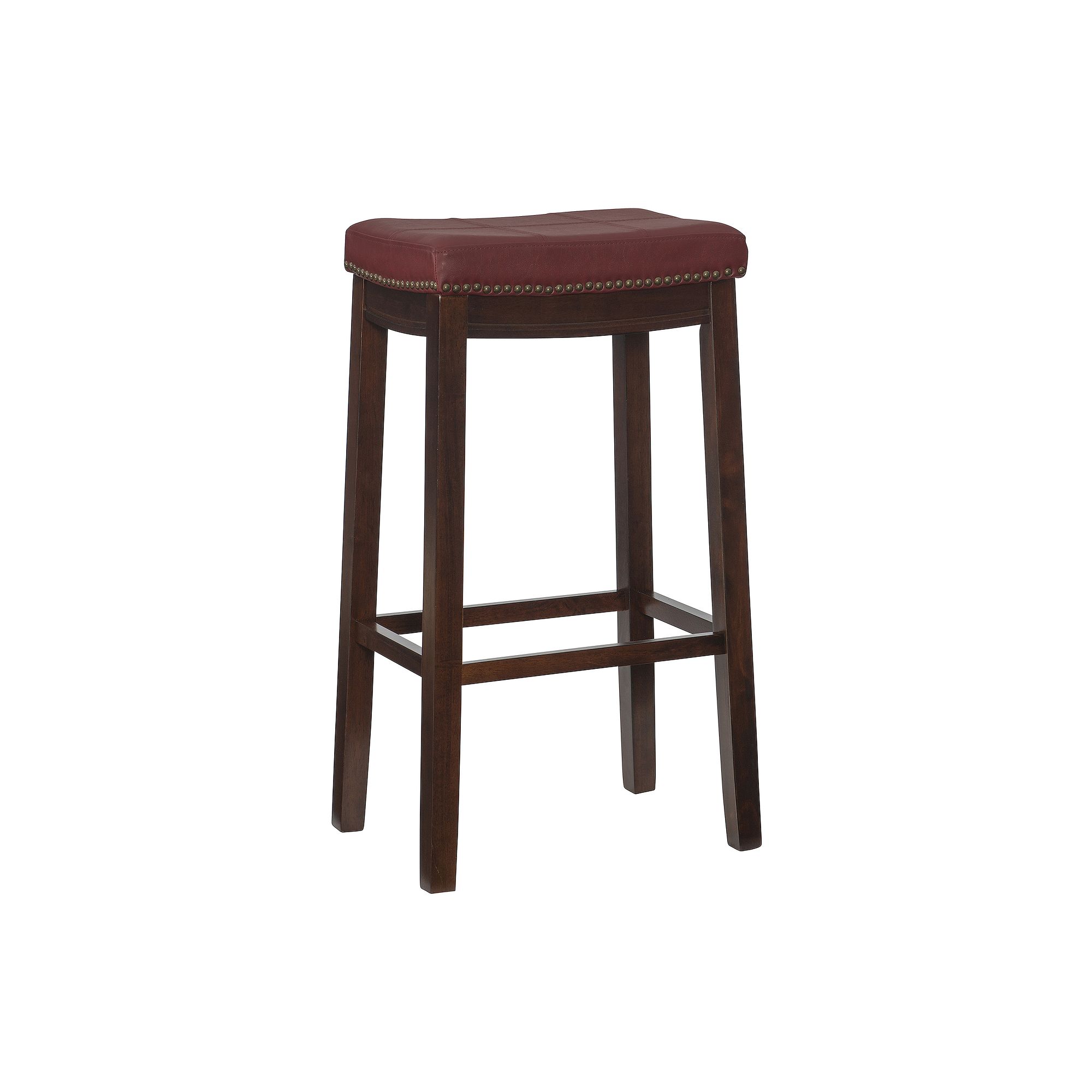 Linon Claridge Bar Stool, Red