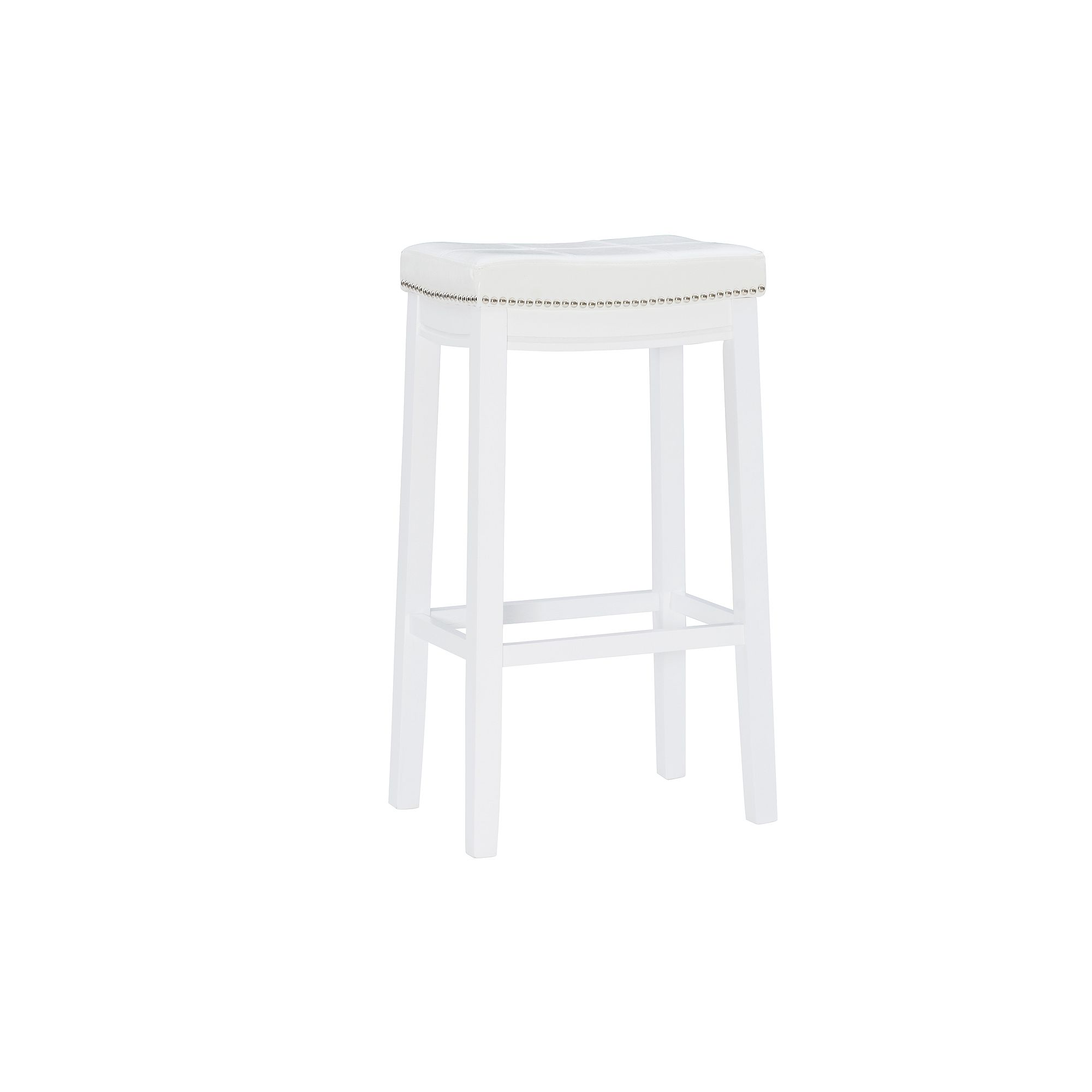 Linon Claridge Bar Stool, White White