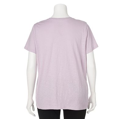 Plus Size Sonoma Goods For Life® Slubbed Graphic Tee