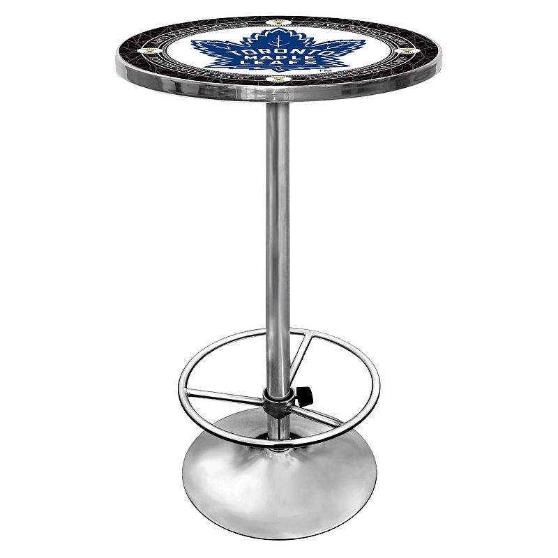 Toronto Maple Leafs Chrome Pub Table, Multicolor