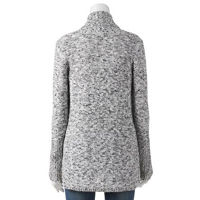 Women's Sonoma Goods For Life® Marled Pointelle Open-Front Cardigan