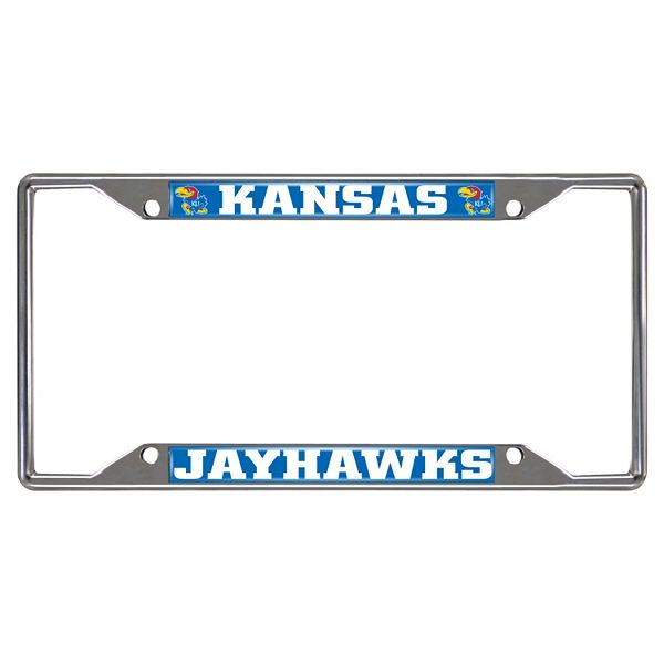 Kansas Jayhawks Chrome License Plate Frame 