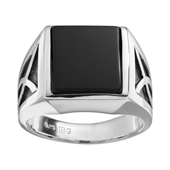 Onyx Sterling Silver Ring - Men