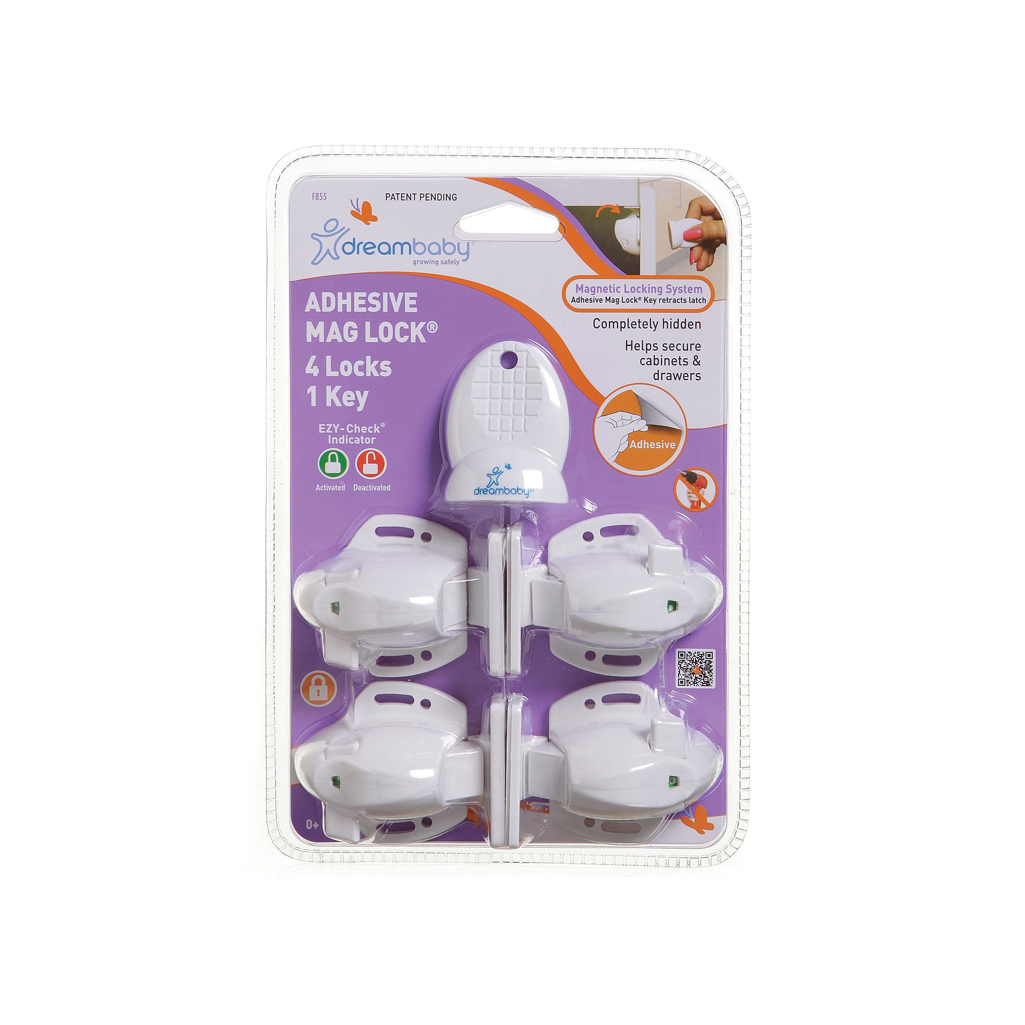 Dreambaby Mag Lock & Key Magnetic Lock Set, Multicolor