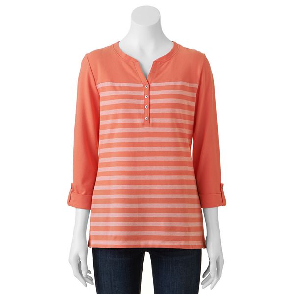 Croft & Barrow® Striped Pique Polo Women's