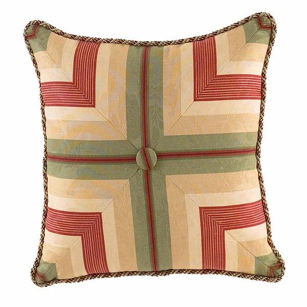 Waverly Laurel Springs Tufted Square Throw Pillow Beige BrickSeek