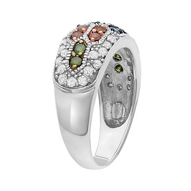Jewelexcess 1 Carat T.W. Diamond Sterling Silver Ring