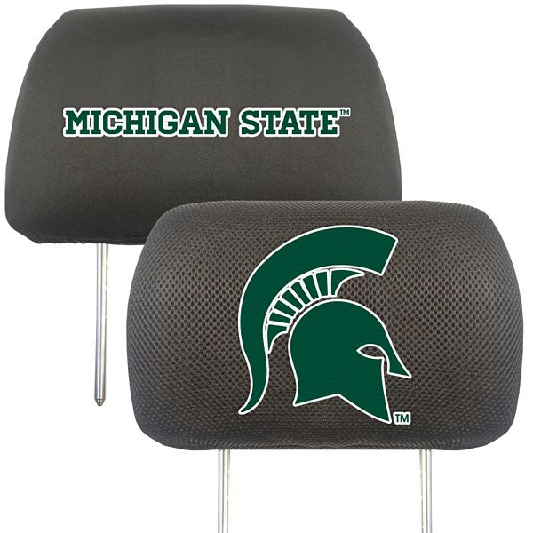 Michigan State Spartans 2 Pc Head Rest Covers