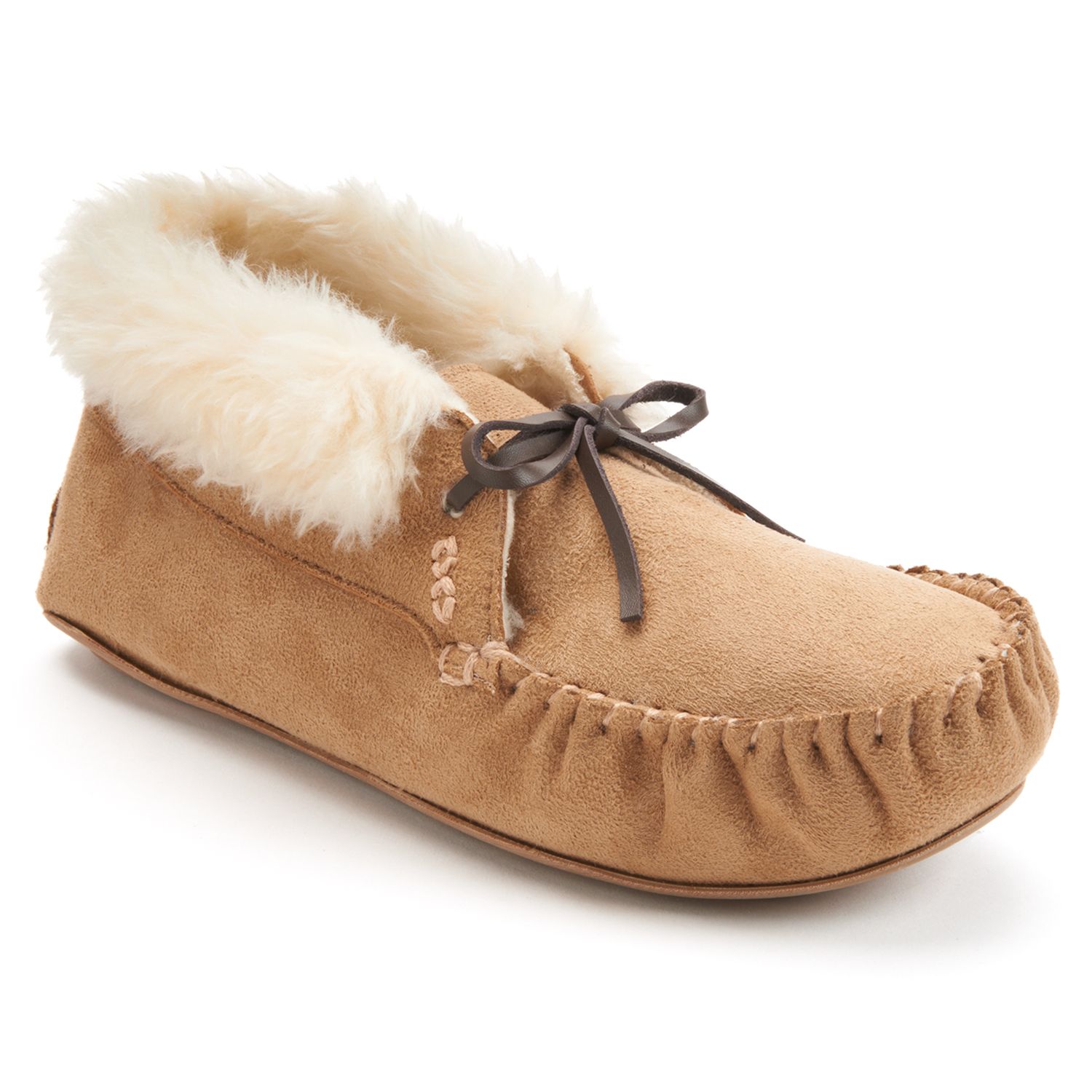 womens moccasin bootie slippers