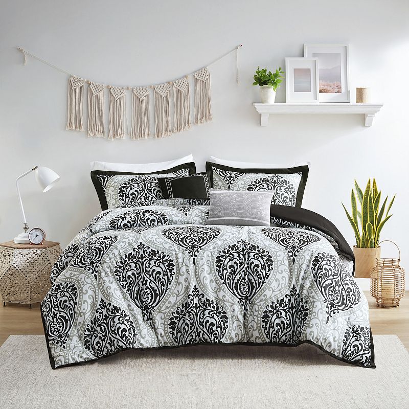 Intelligent Design Lilly Comforter Set, Black, Twin