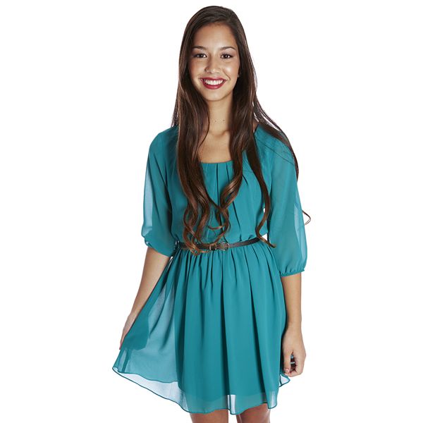Juniors' IZ Byer Pleated Front Dress