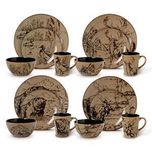 222 Fifth Northwood Cottage 16 Piece Dinnerware Set