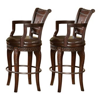 Antoinette 2 pc Swivel Bar Chair Set
