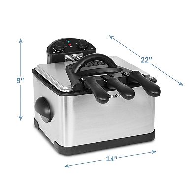 Elite Platinum 4-qt. Dual Deep Fryer With 3 Baskets