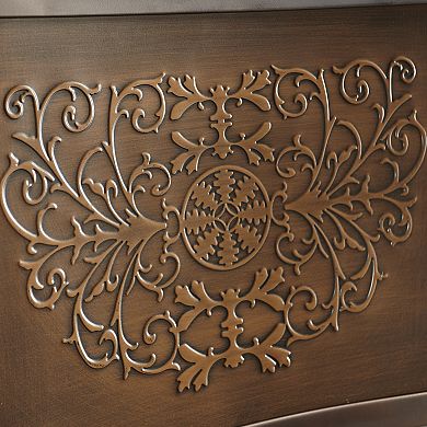 Big & Tall Scroll Stamped Swivel Bar Stool