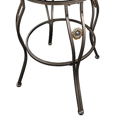Big & Tall Scroll Stamped Swivel Bar Stool