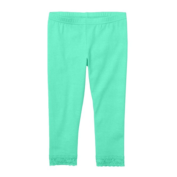 Jumping Beans® Solid Lace-Trim Leggings - Toddler