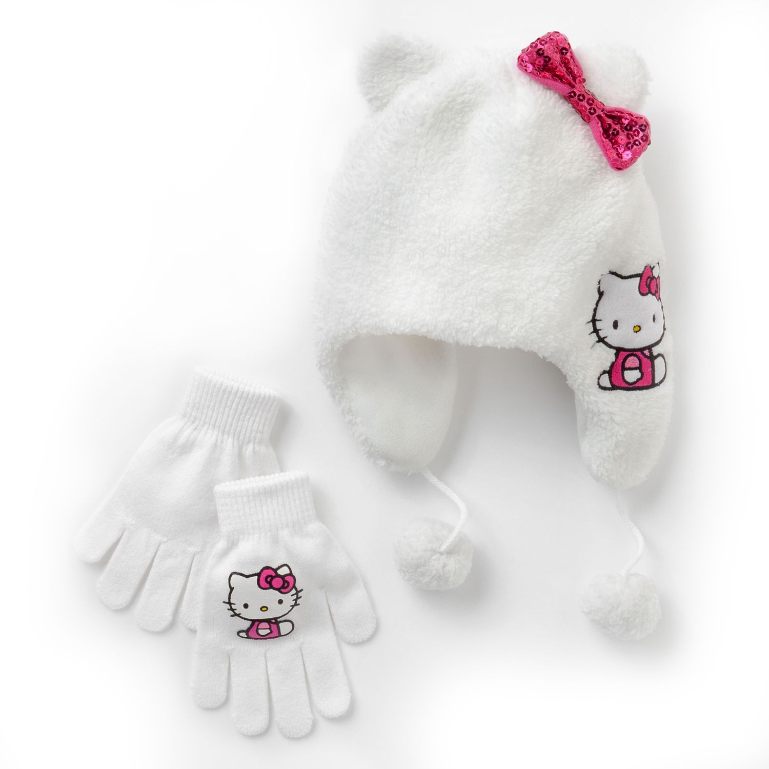 hello kitty hat and gloves