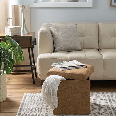 Simplify Square Folding Storage Ottoman