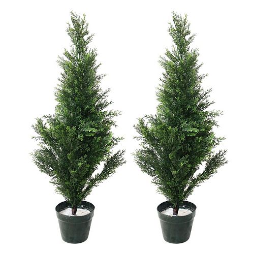 Navarro 2-pc. Potted Cedar Tree Set – Indoor and Outdoor