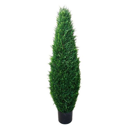 Navarro 41-in. Potted Cypress Topiary – Indoor and Outdoor